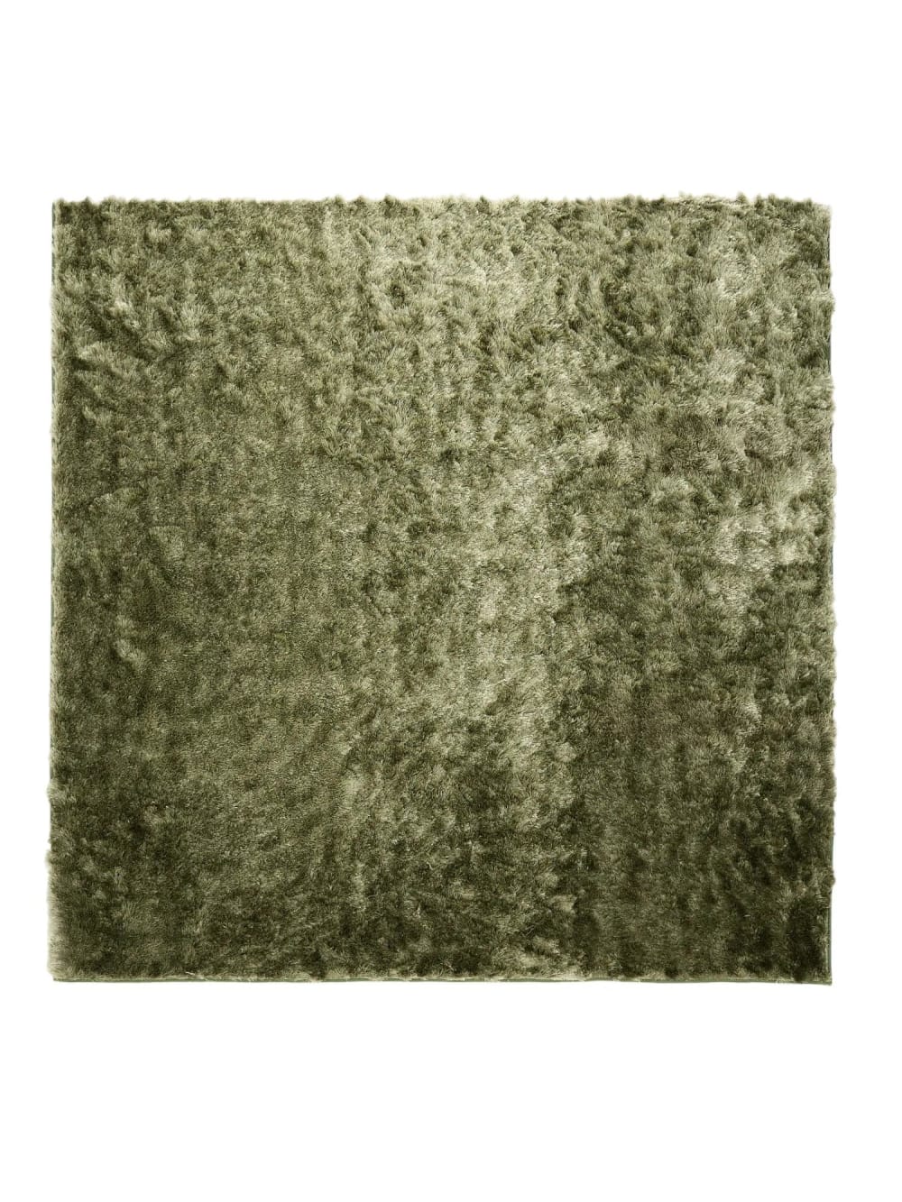 Benuta Hochflorteppich grün 200x200 style modern - Pvc - Polyvinlychlorid