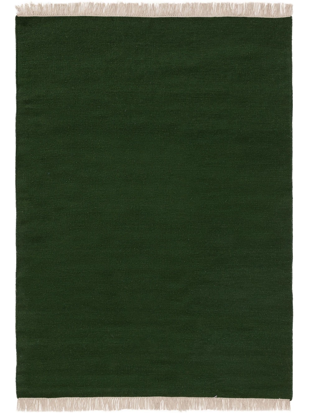 Tapis de laine vert foncé