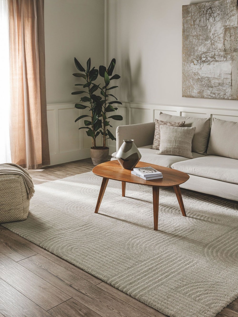 Tapis gris clair 160x230 — vue 3