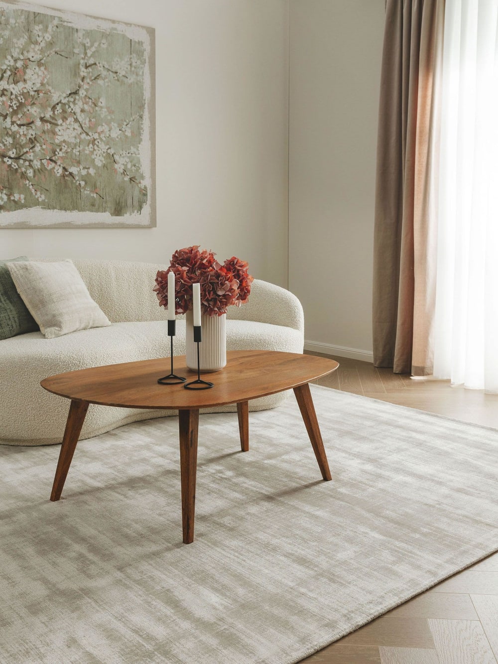 Tapis en viscose gris clair 120x170 — vue 3
