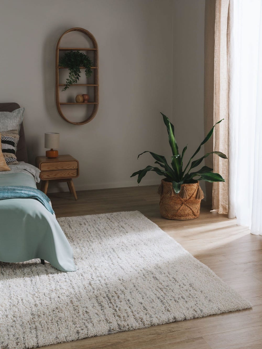 Tapis à poils longs crème/beige 160x230 — vue 3