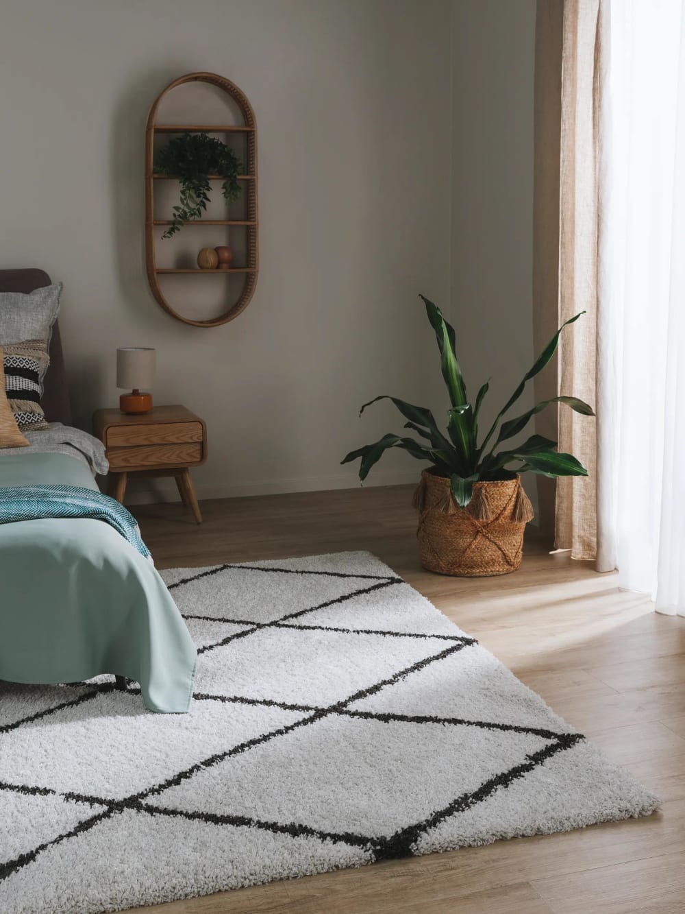 Hochflorteppich cream 200x290 - Maisons Du Monde