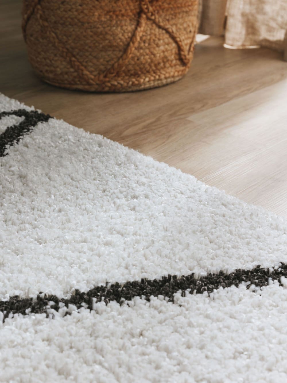 Tapis à poils longs crème 200x290 — vue 4
