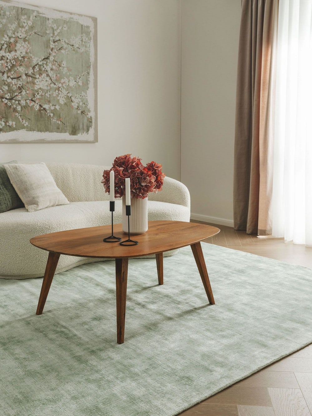 Tapis en viscose menthe 120x170 — vue 3