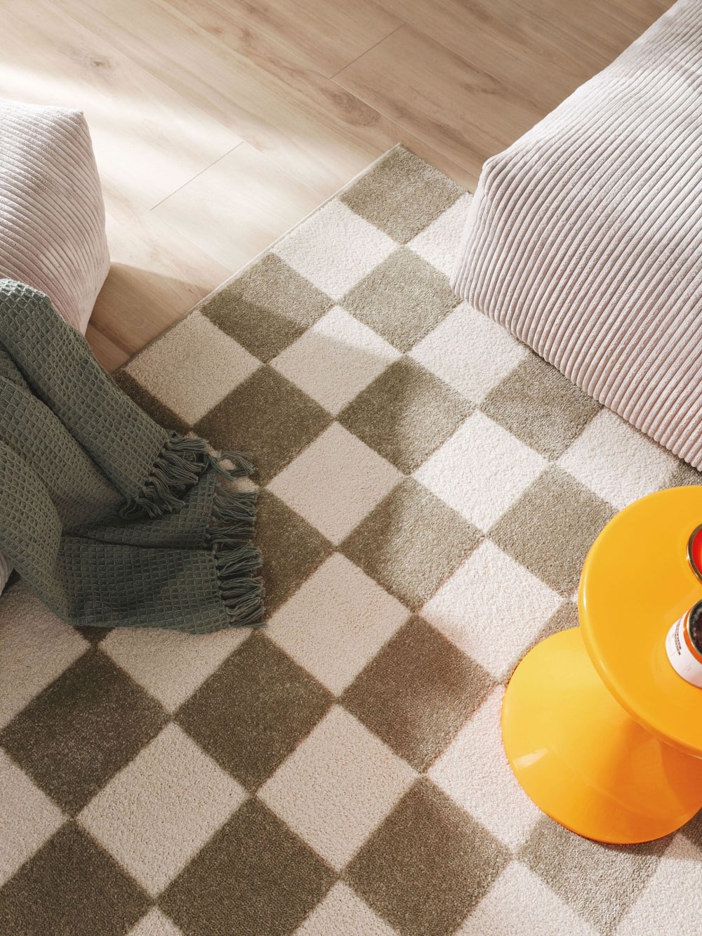 Tapis vert/blanc 160x230 — vue 4
