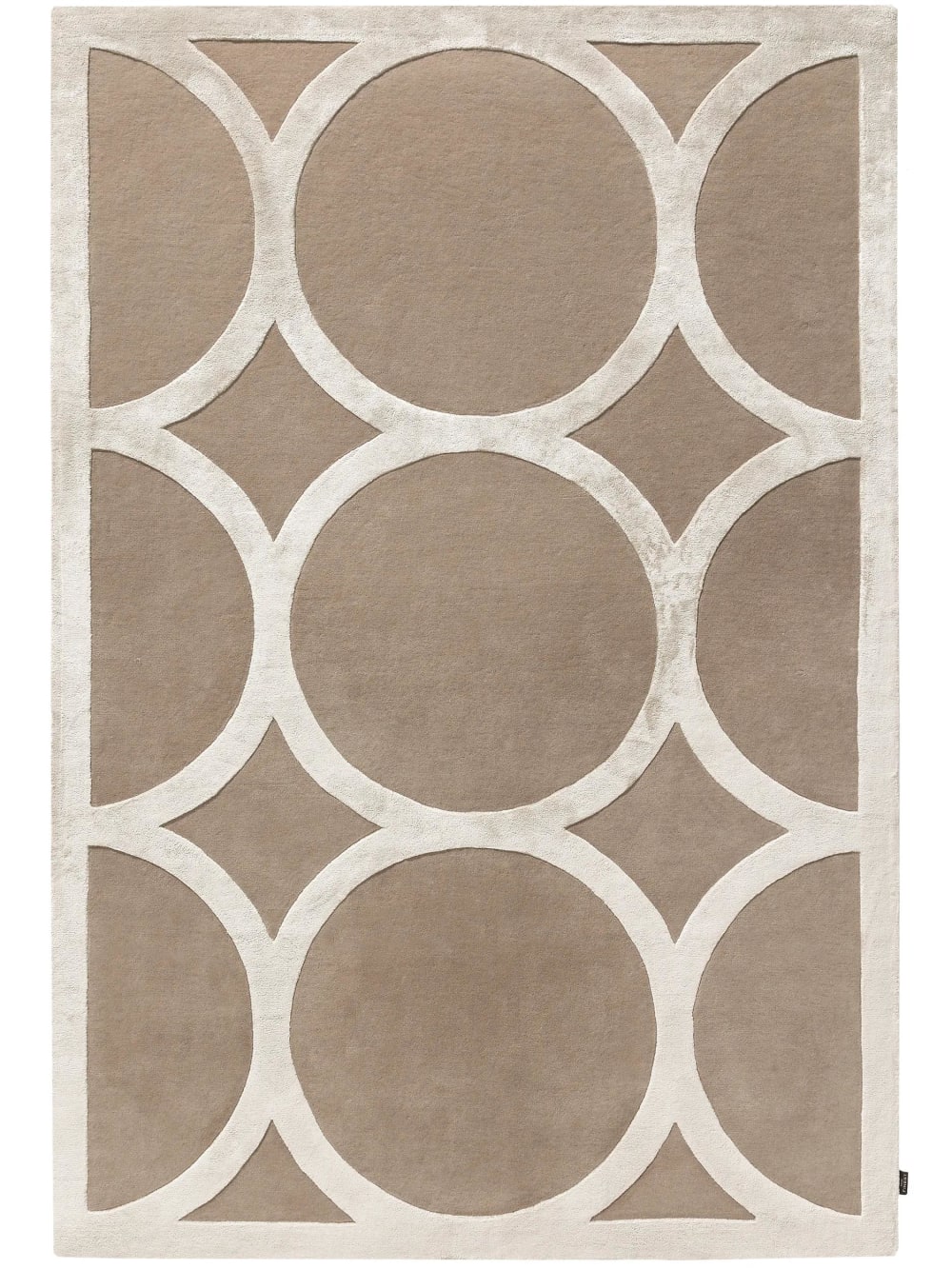 Benuta Teppich beige 250x350 style modern - Wolle