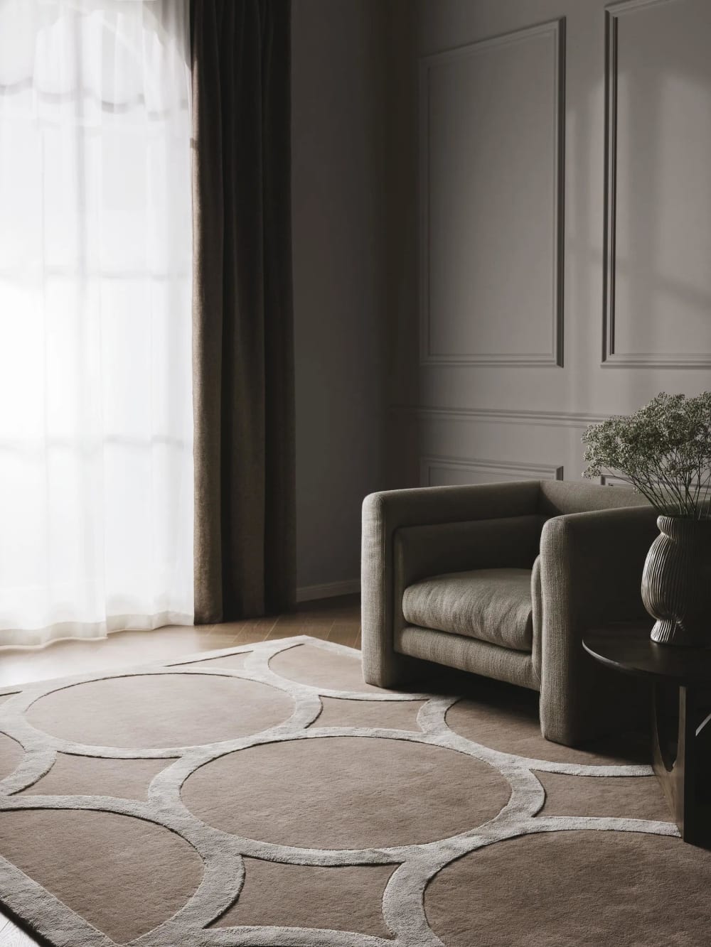 Teppich beige 250x350 - Maisons Du Monde