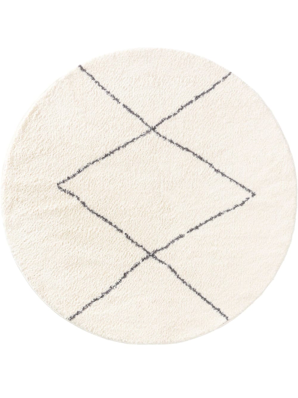 Tapis à poils longs - rond