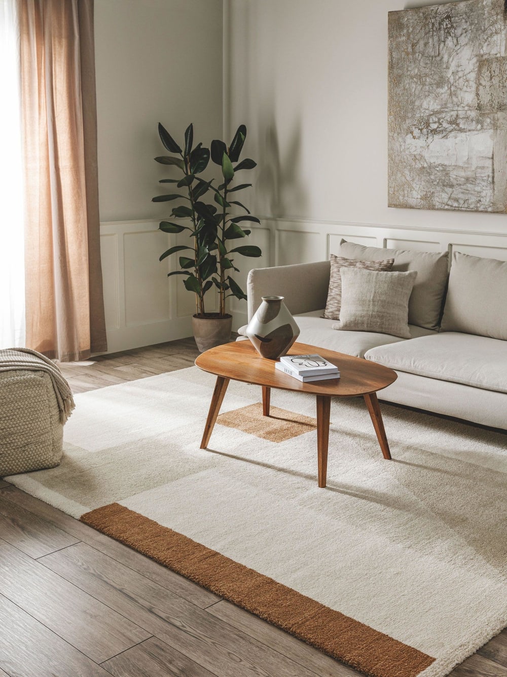 Tapis beige/marron 120x170 — vue 3