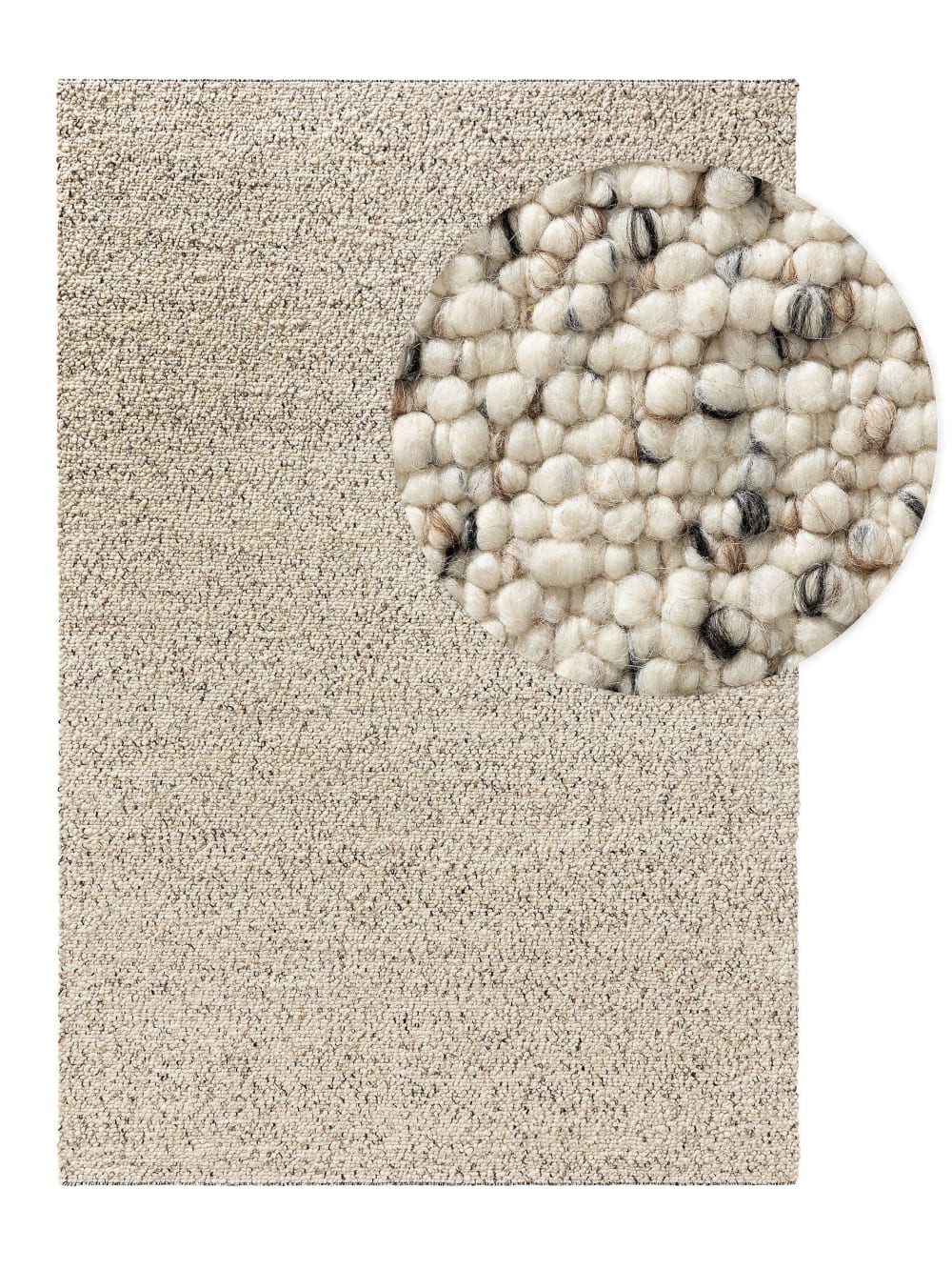 Tapis de laine blanc