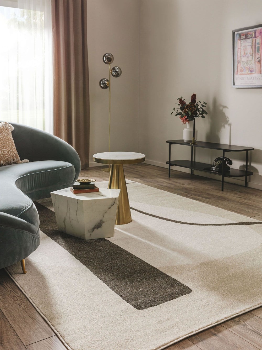 Teppich cream/anthrazit 200x290 - Maisons Du Monde