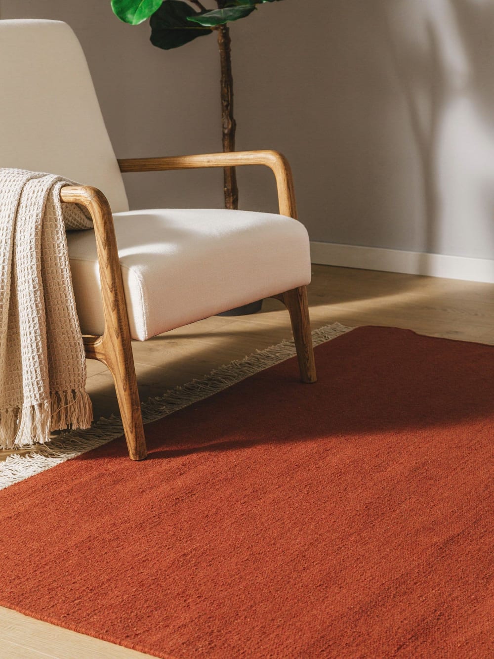 Tapis de laine orange 120x170 — vue 4