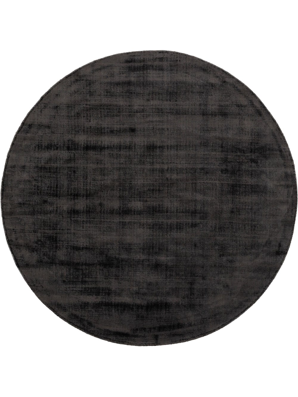 Tapis en viscose gris foncé D 160 rond