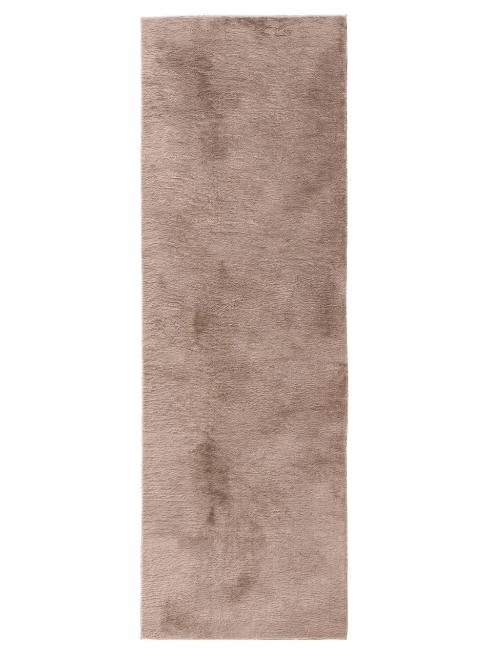 Tapis fausse fourrure taupe 80x300