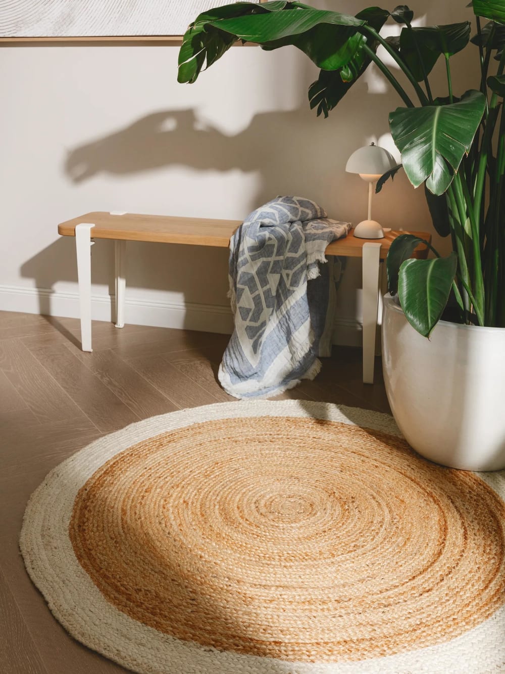 Juteteppich ivory D 115 rund - Maisons Du Monde