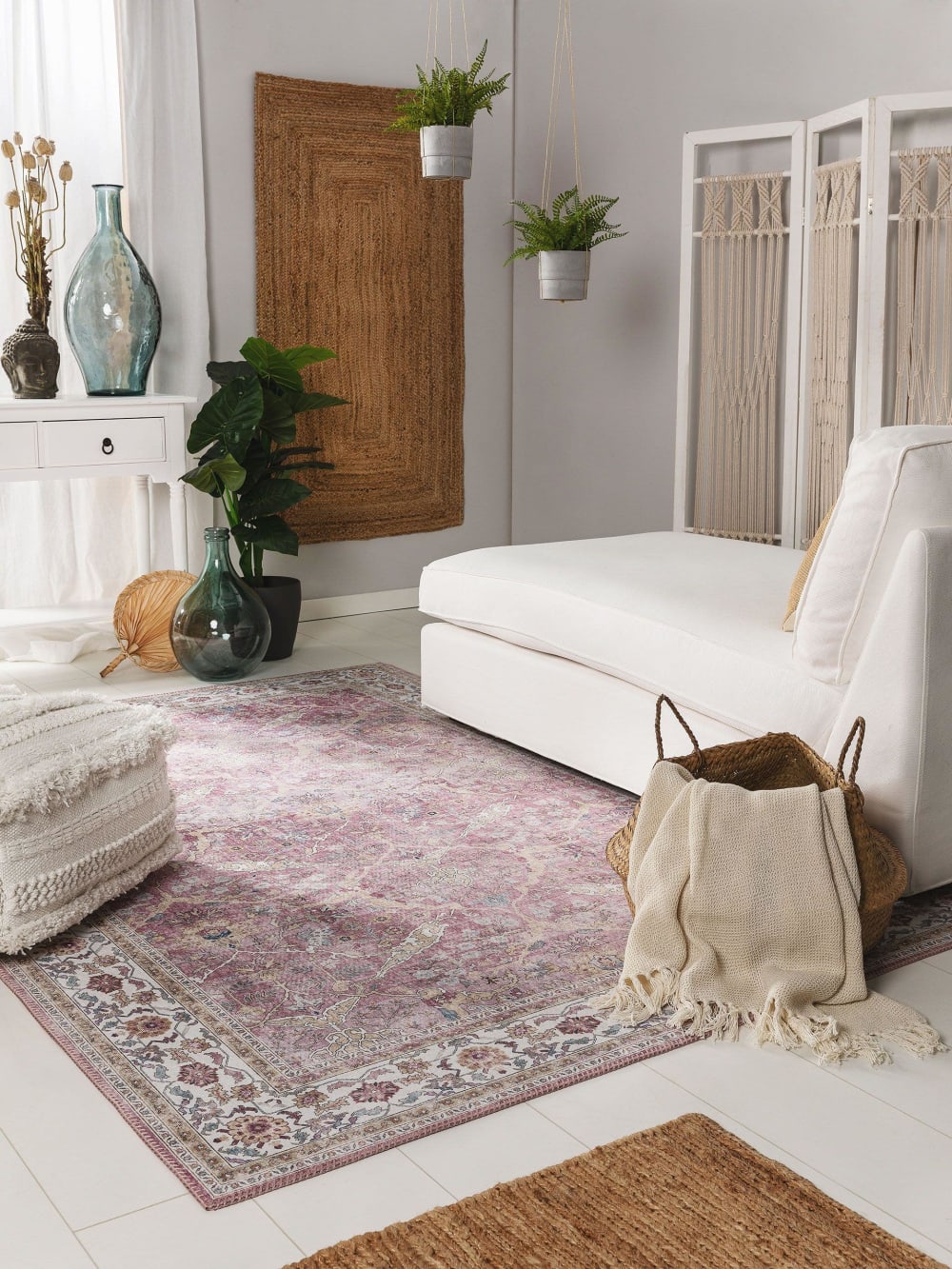 Tapis rose 160x230 — vue 3