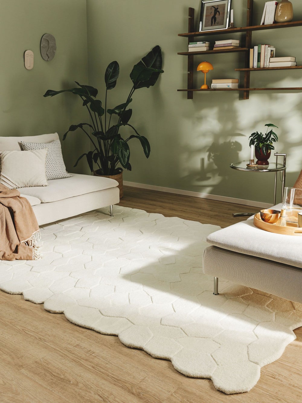 Tapis de laine ivoire 120x170 — vue 3
