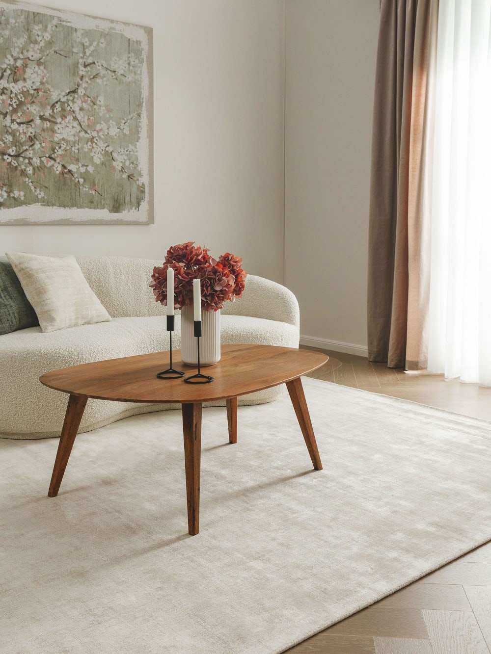 Tapis en viscose crème 120x170 — vue 3