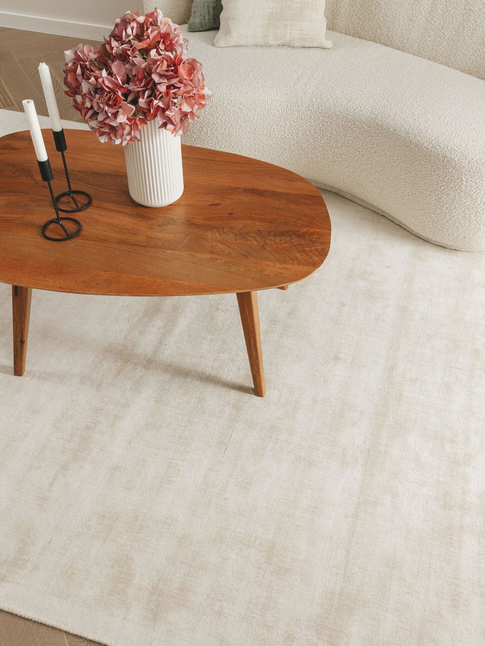 Tapis en viscose crème 120x170 — vue 4
