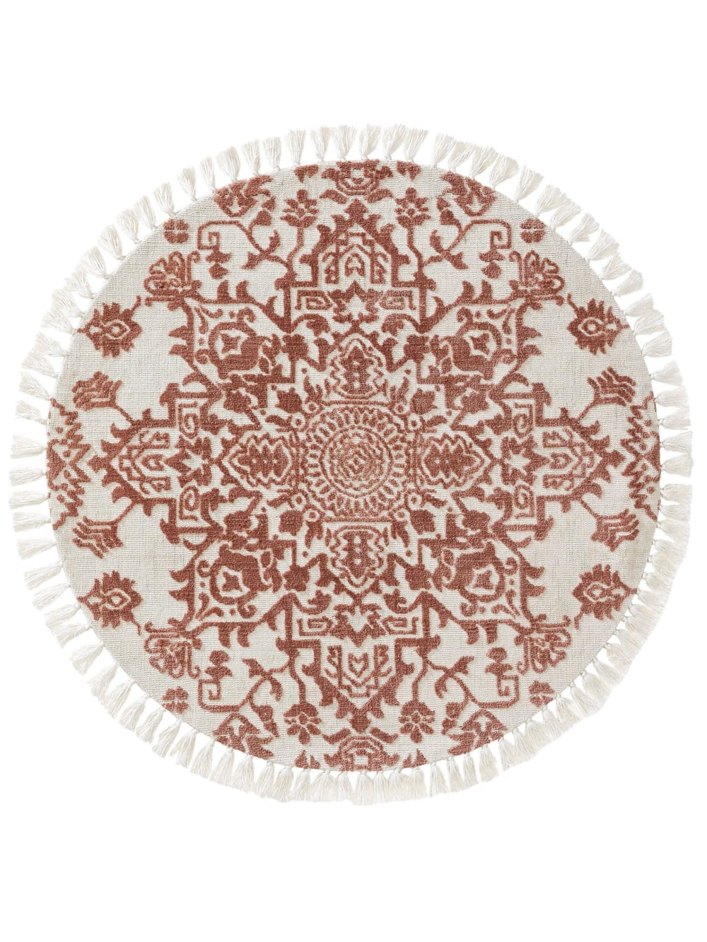 Tapis rond terracotta D 150