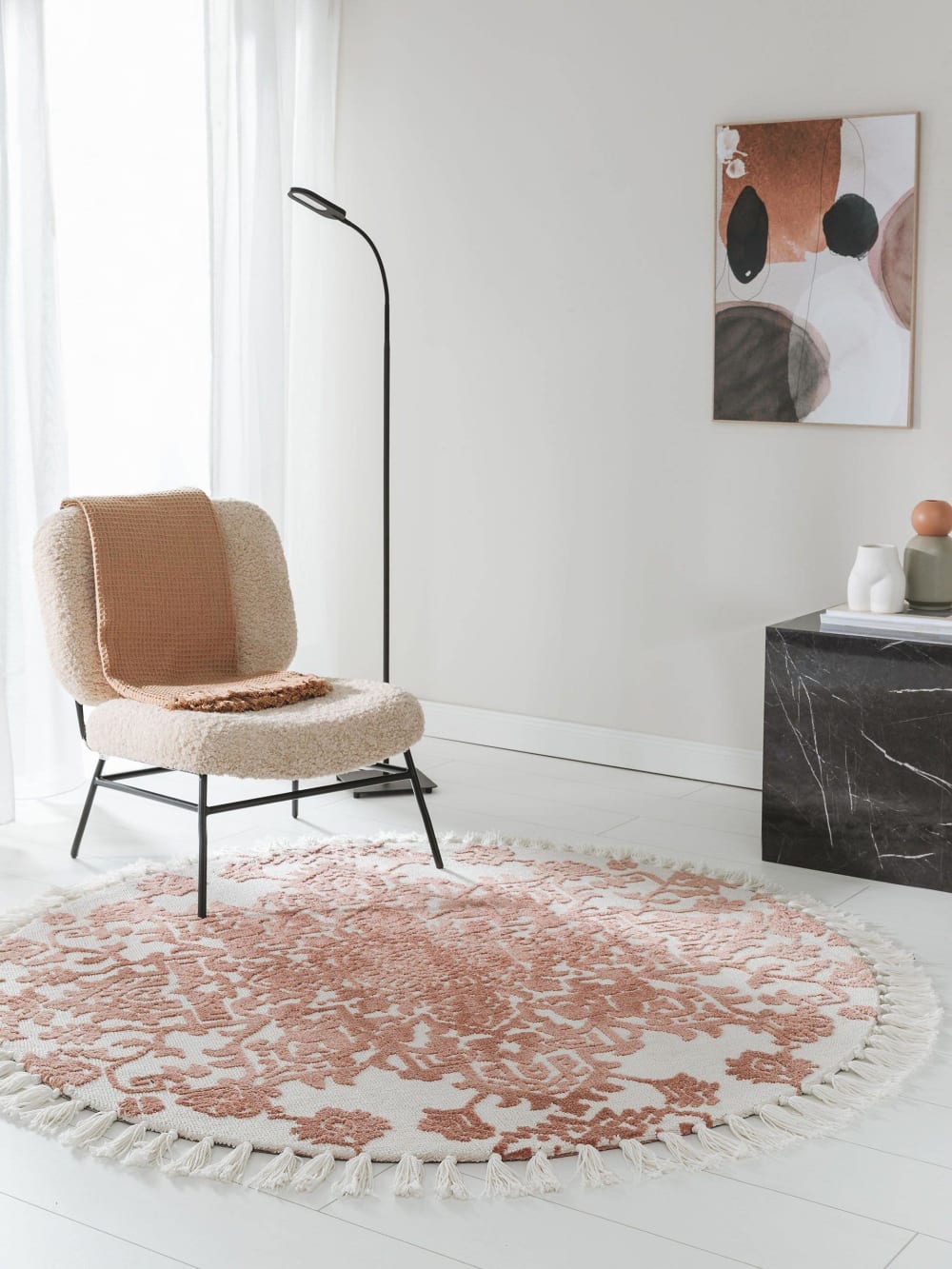 Tapis rond terracotta D 150 — vue 3