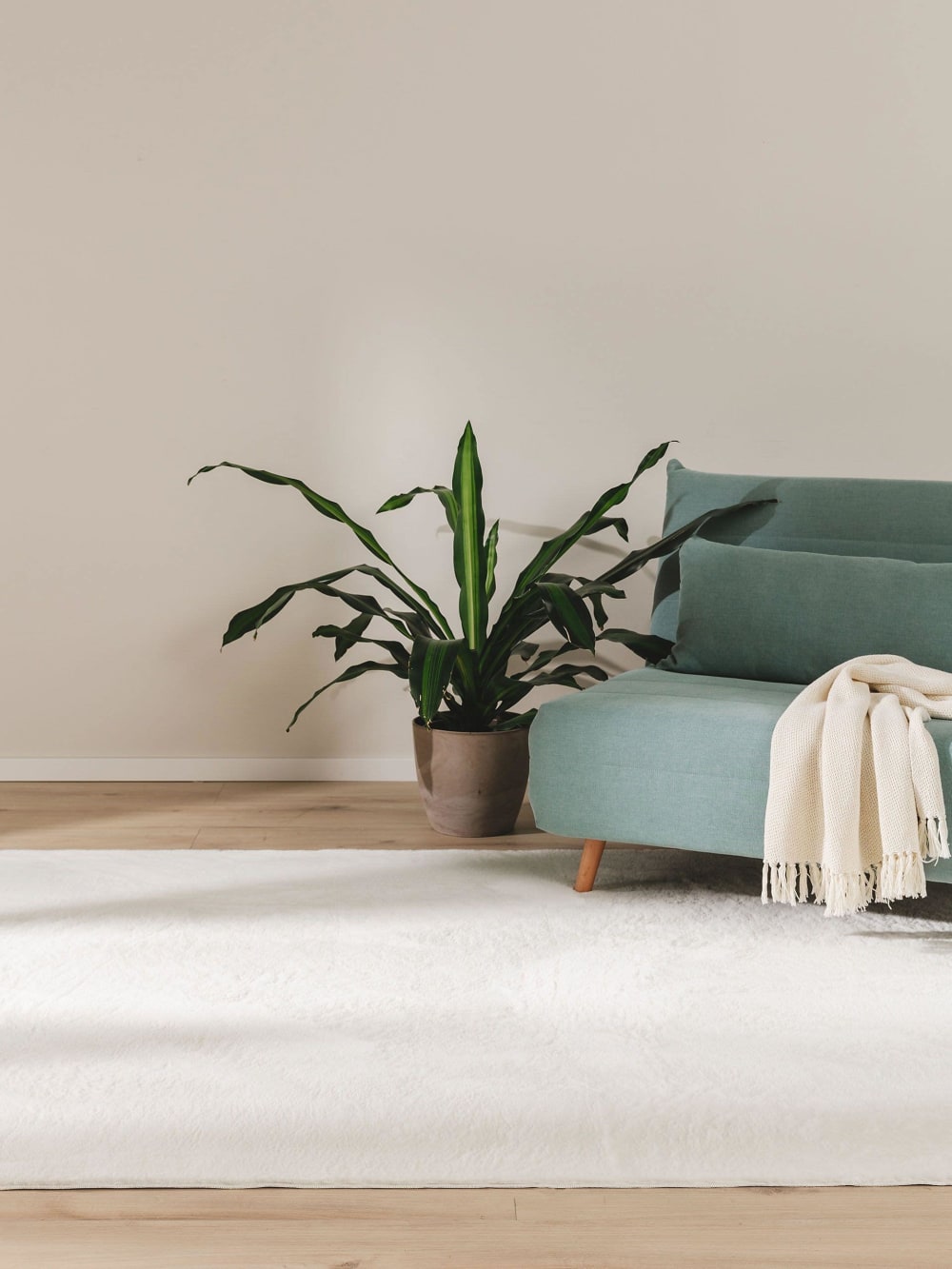 Tapis fausse fourrure crème 200x290 — vue 3