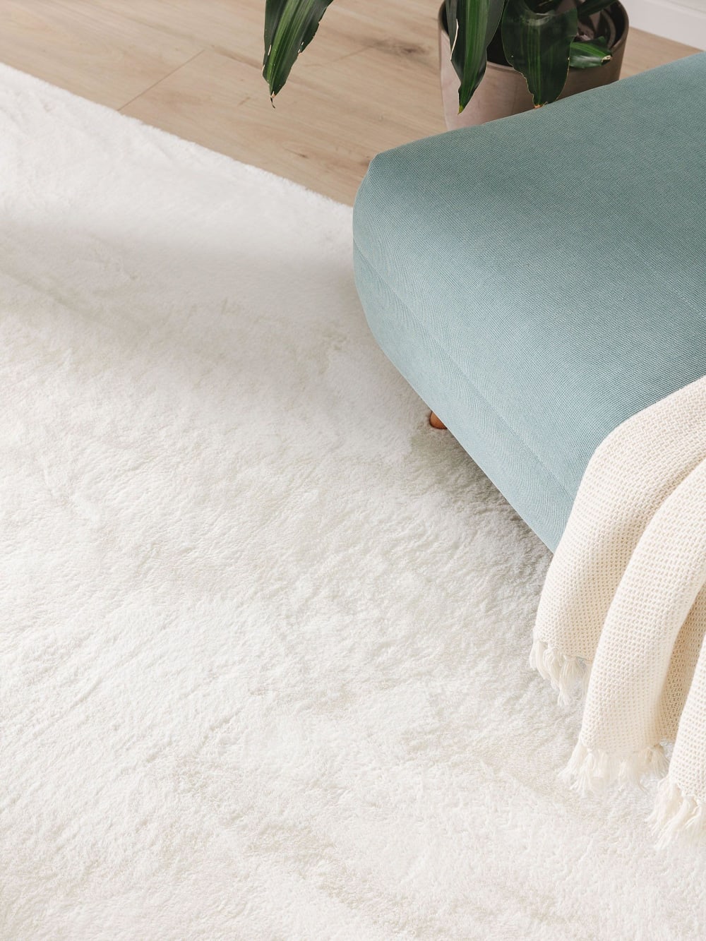 Tapis fausse fourrure crème 200x290 — vue 4