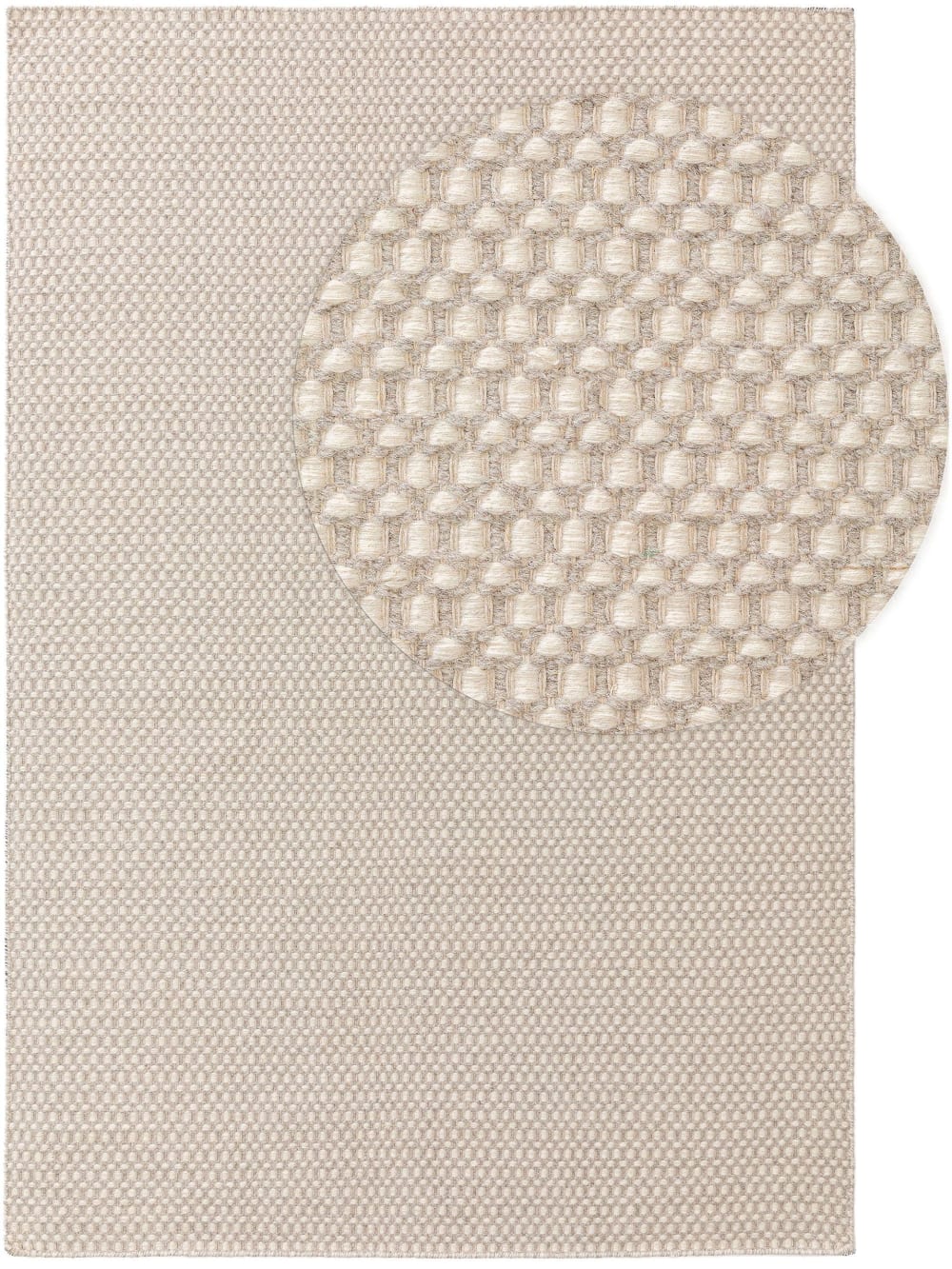 Tapis de laine beige
