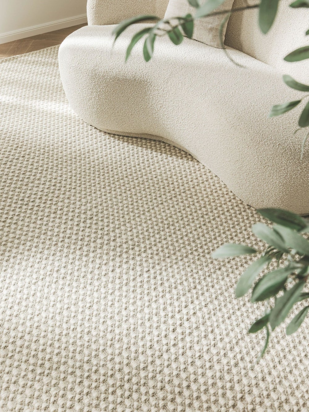 Tapis de laine beige 120x170 — vue 4