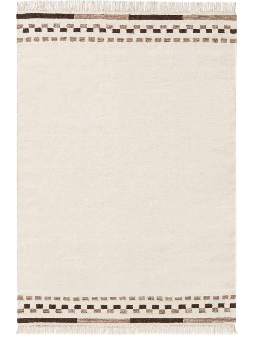 Tapis de laine crème