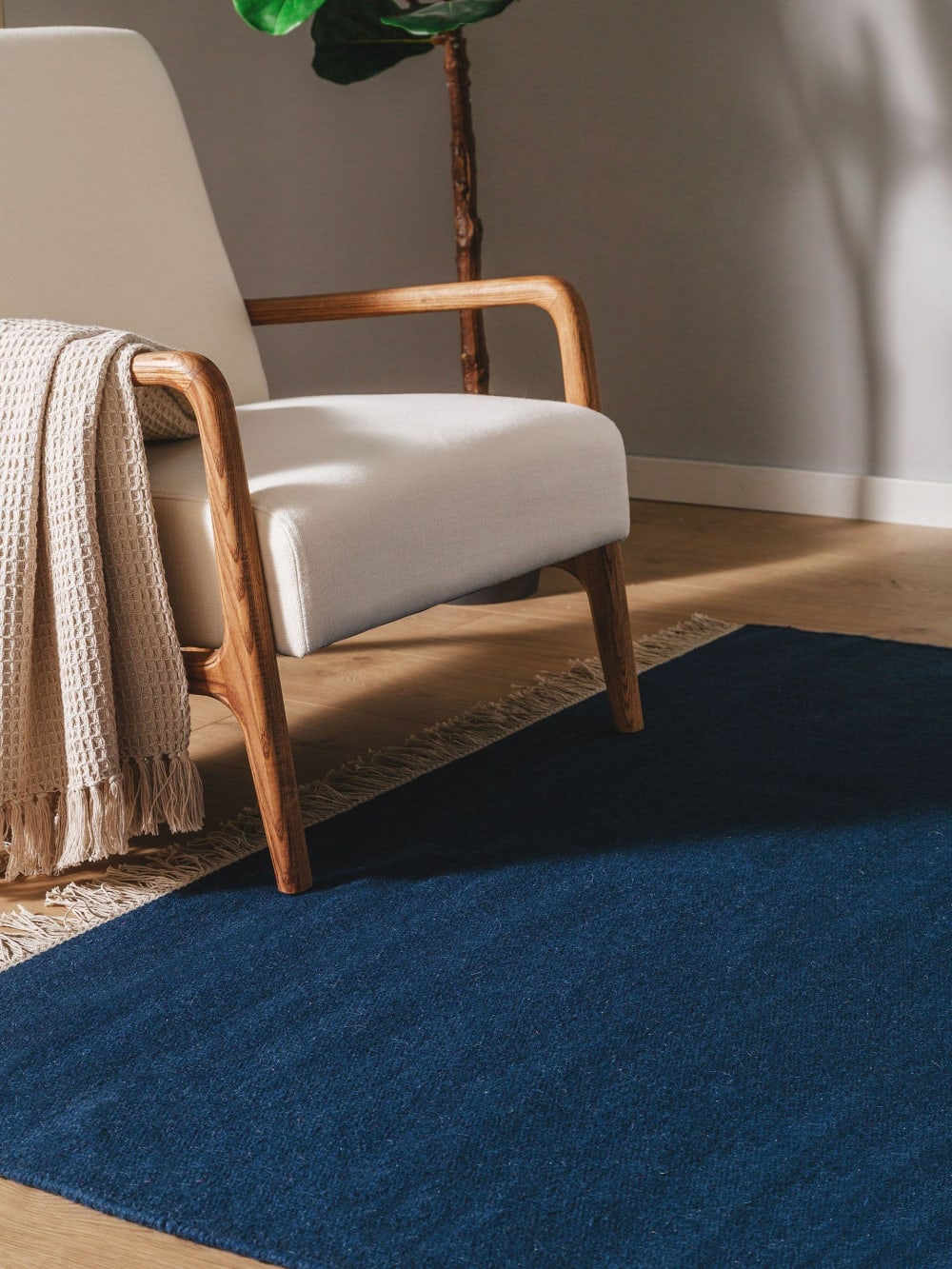 Tapis de laine bleu foncé 120x170 — vue 4
