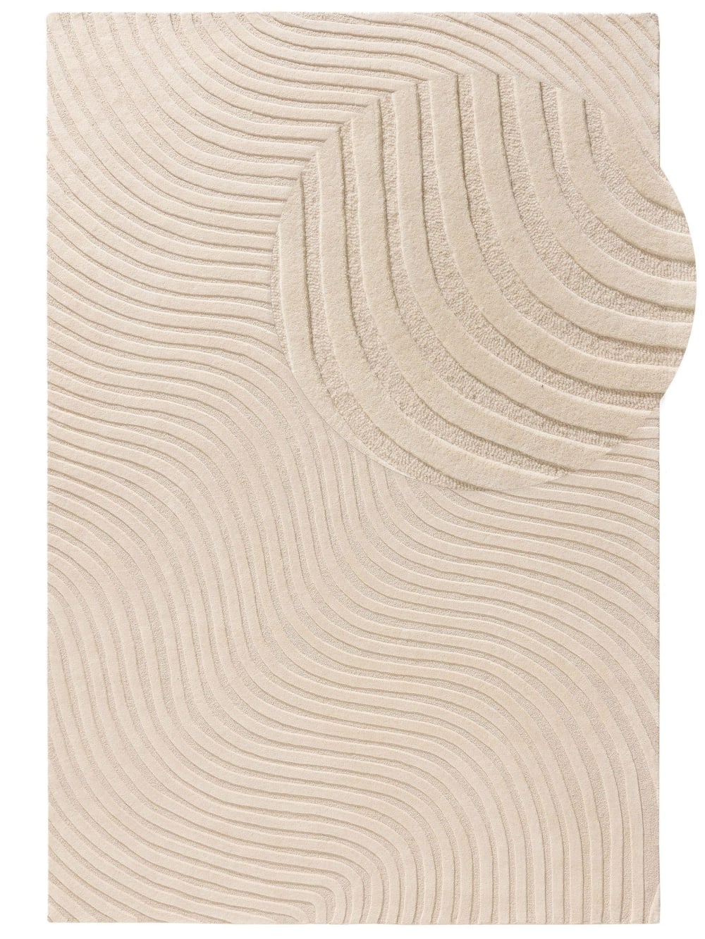 Tapis de laine crème