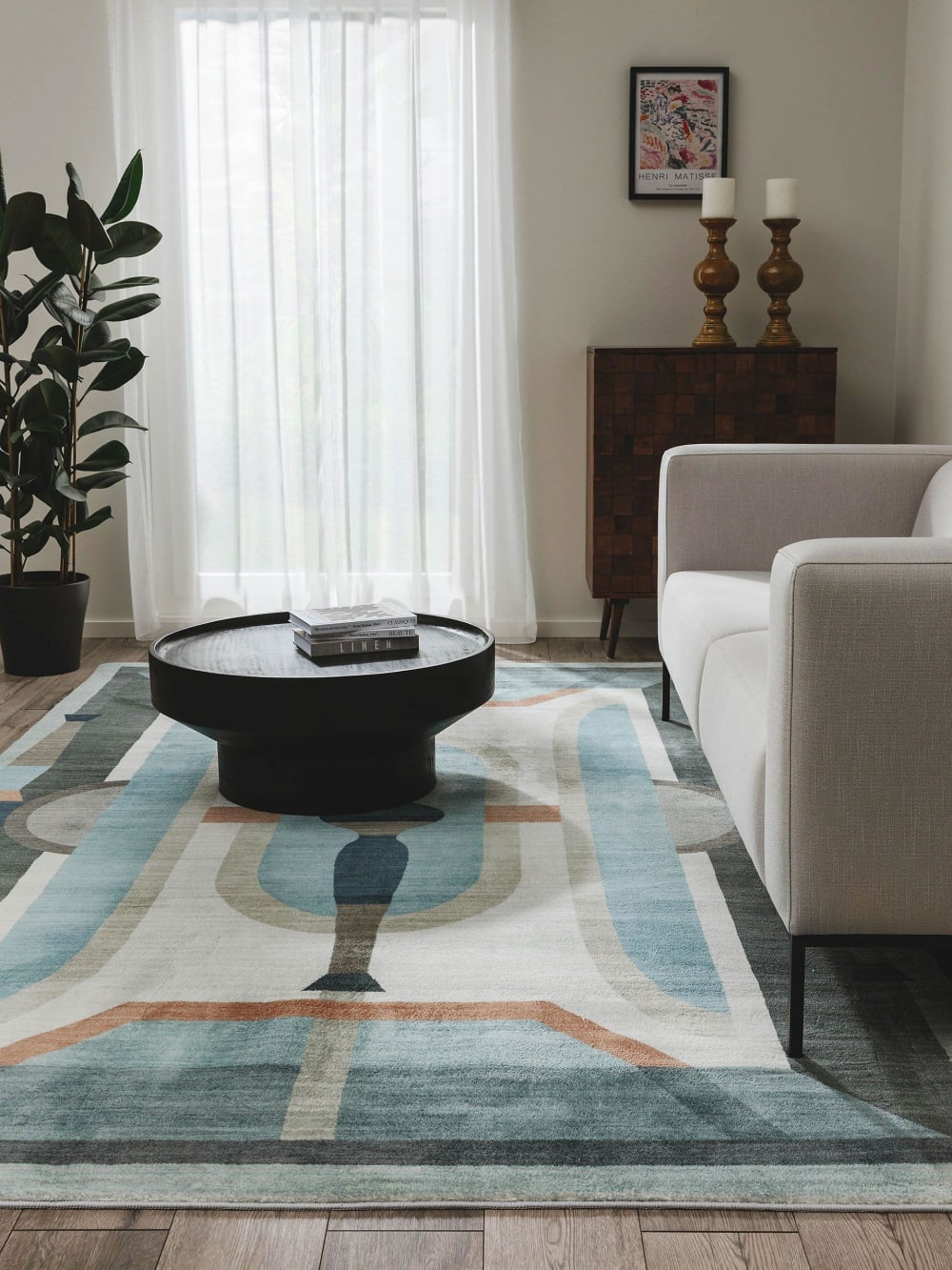 Tapis multicouleur/bleu 120x170 — vue 3