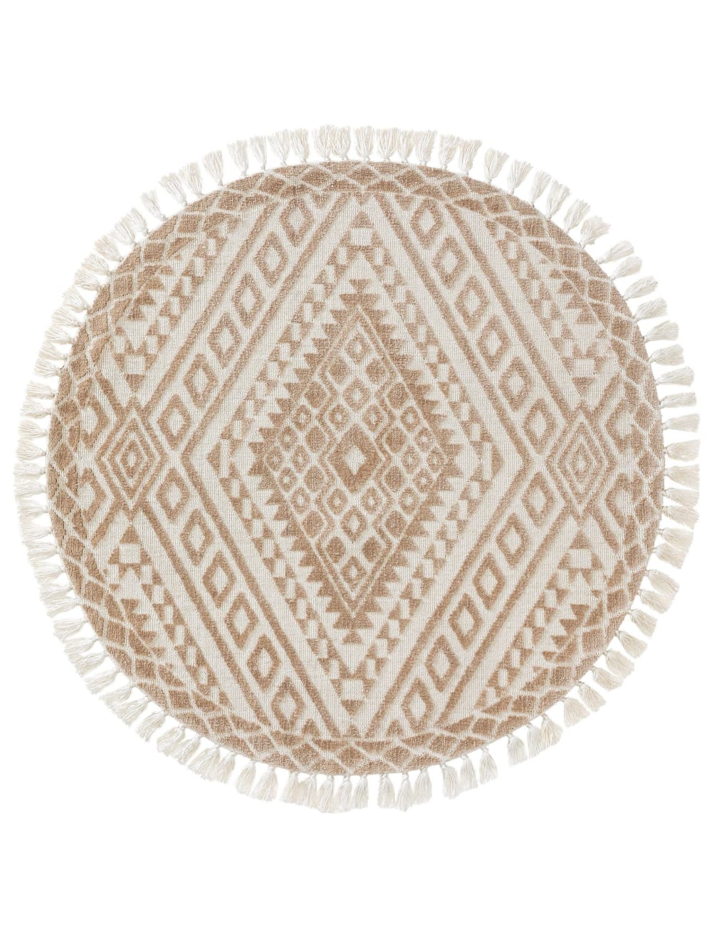 Tapis rond beige D 150