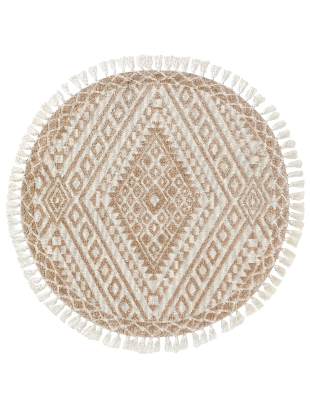 Benuta Teppich rund beige D 150 rund style classic chic - Pvc - Polyvinlychlorid