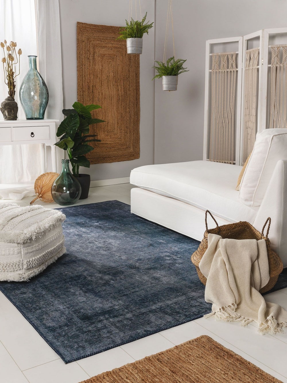 Tapis bleu 200x300 — vue 3