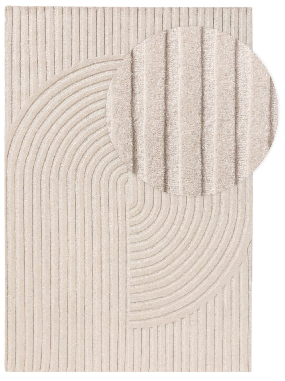 Tapis de laine ivory