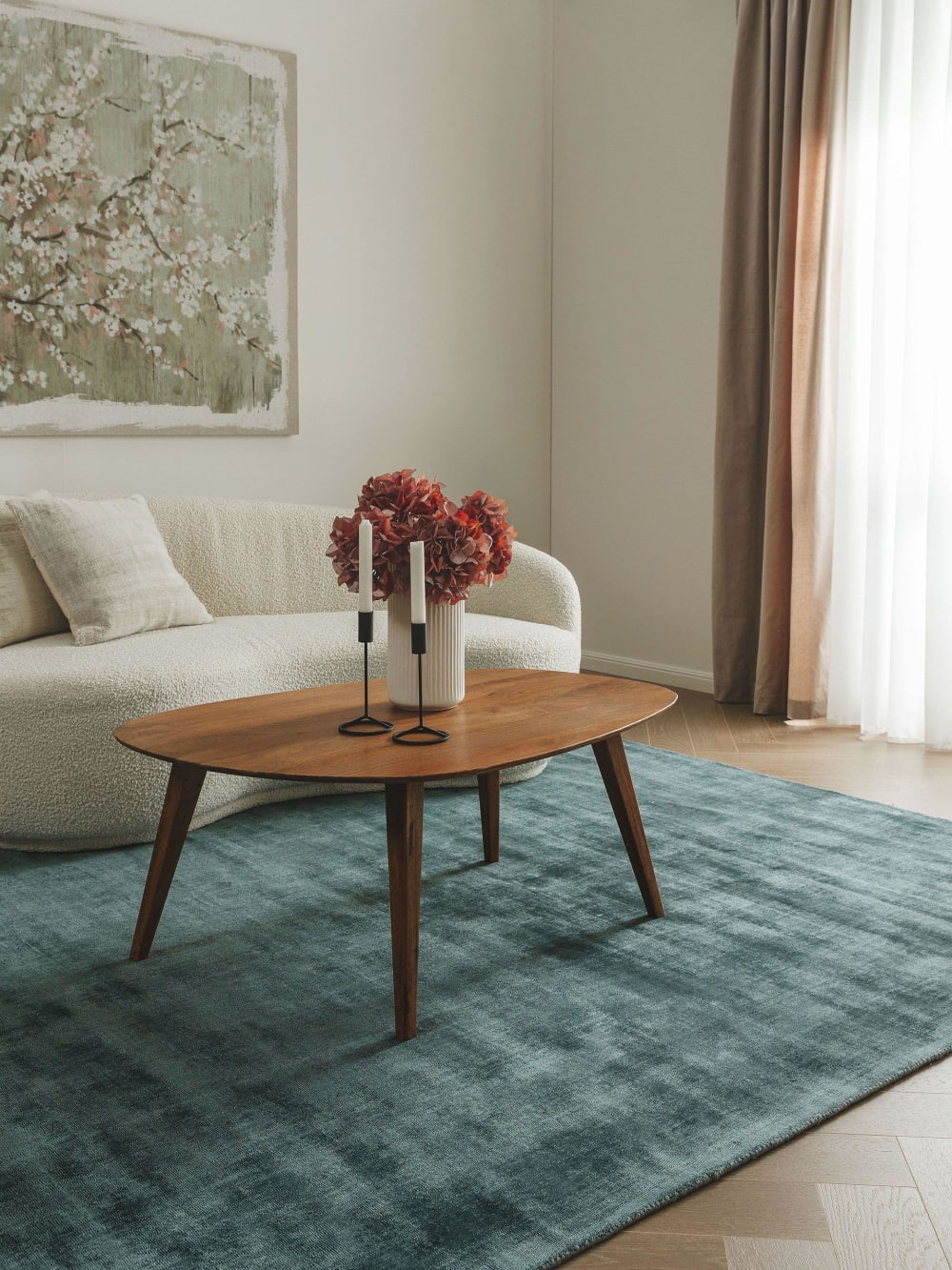 Tapis en viscose bleu 120x170 — vue 3