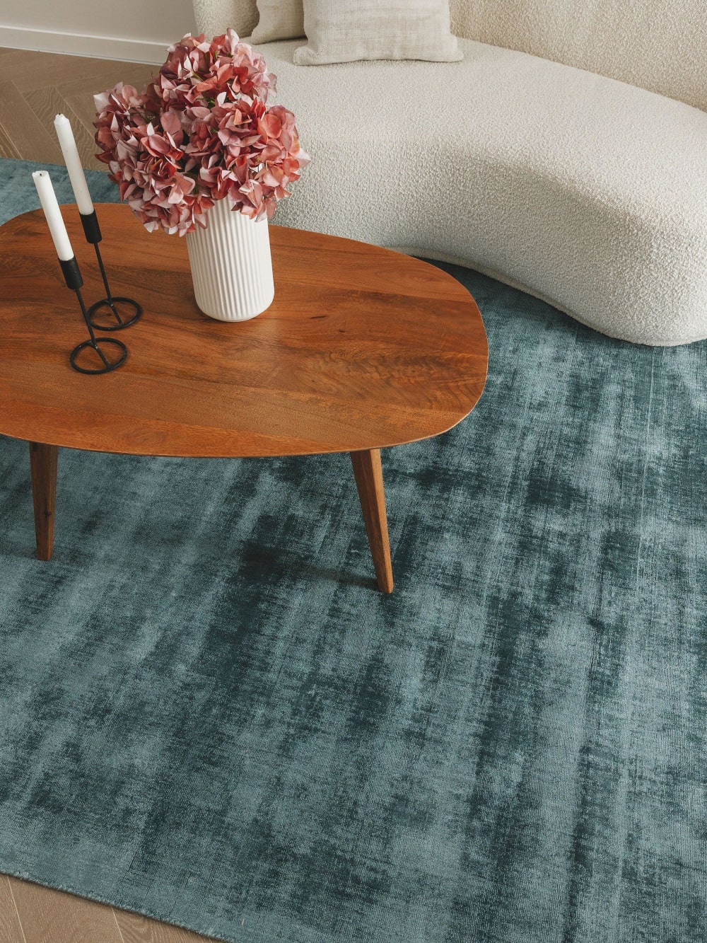 Tapis en viscose bleu 120x170 — vue 4