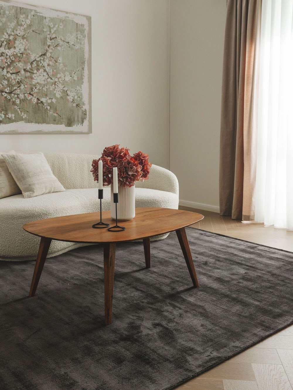 Tapis en viscose gris foncé 120x170 — vue 3