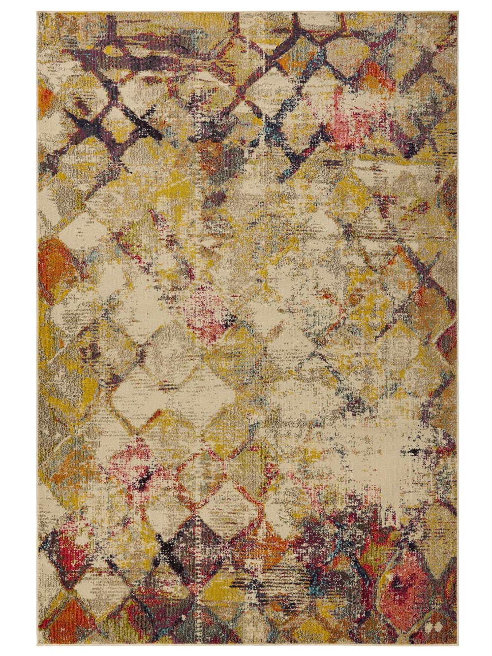 Benuta Teppich beige/multicolor 200x290 style vintage Mehrfarbig Pvc - Polyvinlychlorid