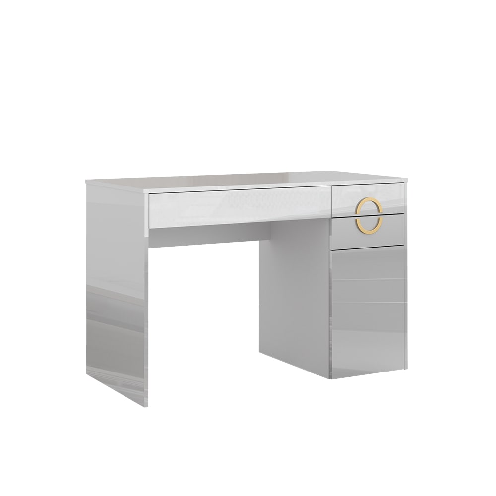 Vicco Schminktisch mit 3 Schubladen, Weiß 115 x 76.4cm style modern Weiß Spanplatte