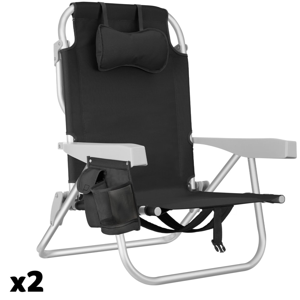 Tectake 2 sillas de playa, plegable