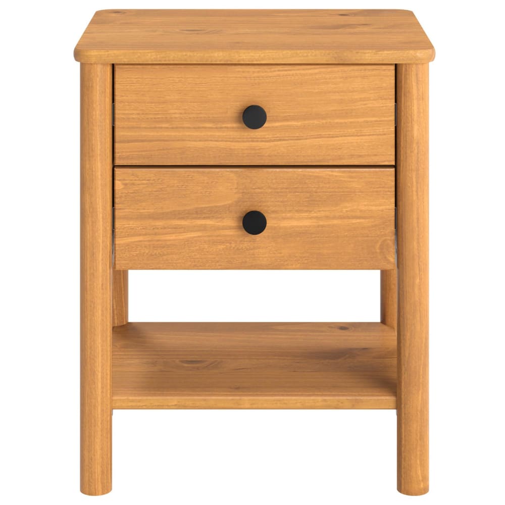 IDIMEX Nachttisch mit zwei Schubladen, Eiche style modern Braun Holz