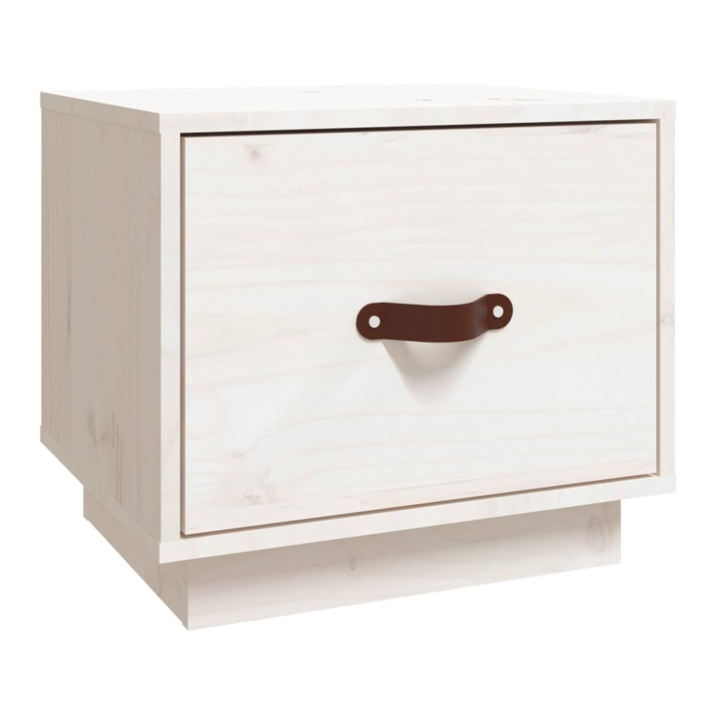 Table de chevet bois de pin blanc 40 x 34 x 35 cm Table de chevet bois de pin blanc 40 x 34 x 35 cm