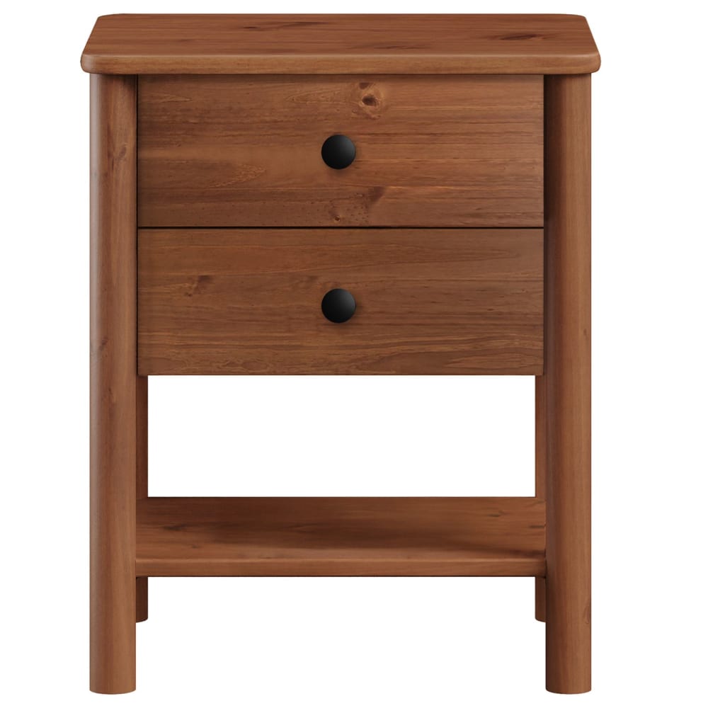 IDIMEX Nachttisch mit zwei Schubladen, Kastanie style modern Braun Holz