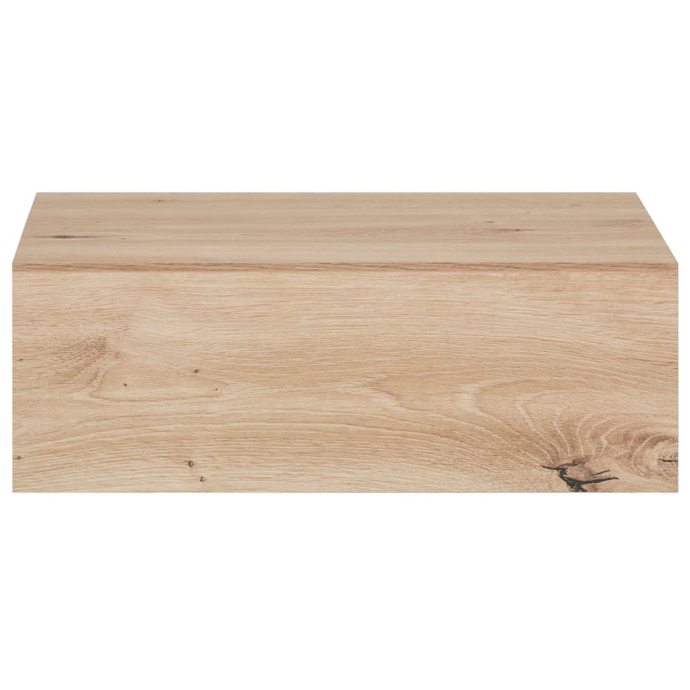 IDIMEX Hängender Nachttisch mit Wandbefestigung und Schublade, Asteiche style modern Braun Spanplatte