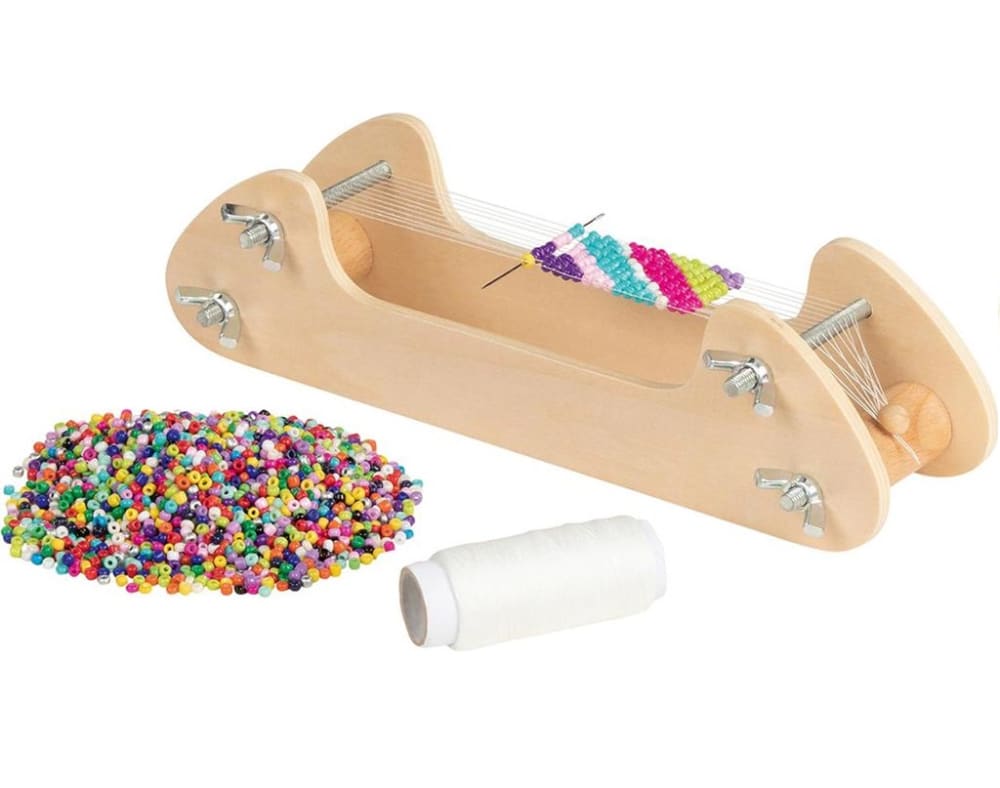 Goki Perlenwebrahmen BEIGE HOLZ Kinder