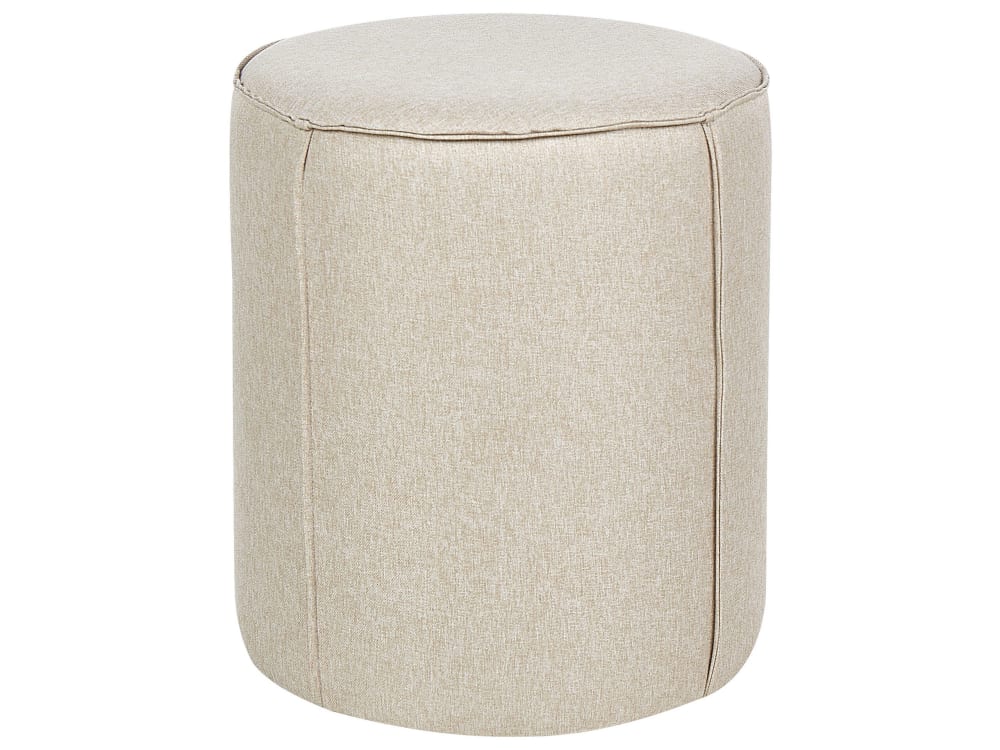 pouf en tissu beige 40x43cm
