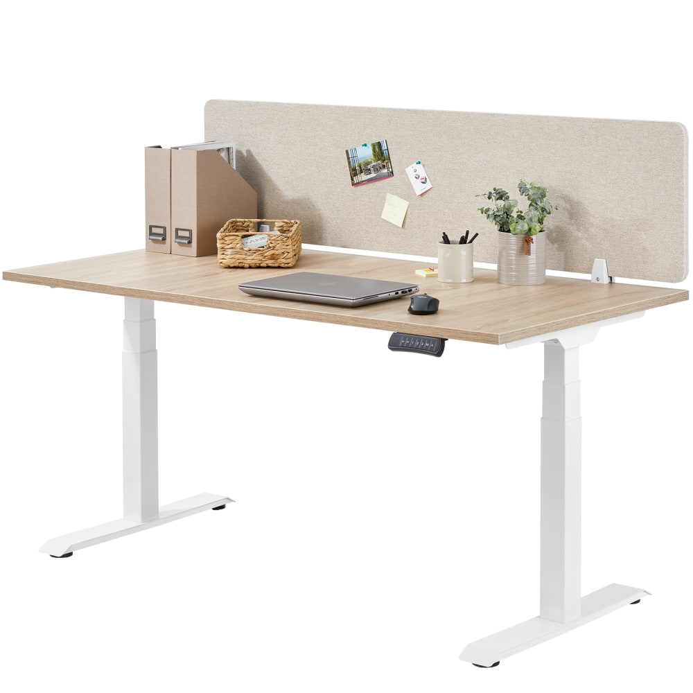 Cloison de bureau 130 x 40 cm beige — vue 3